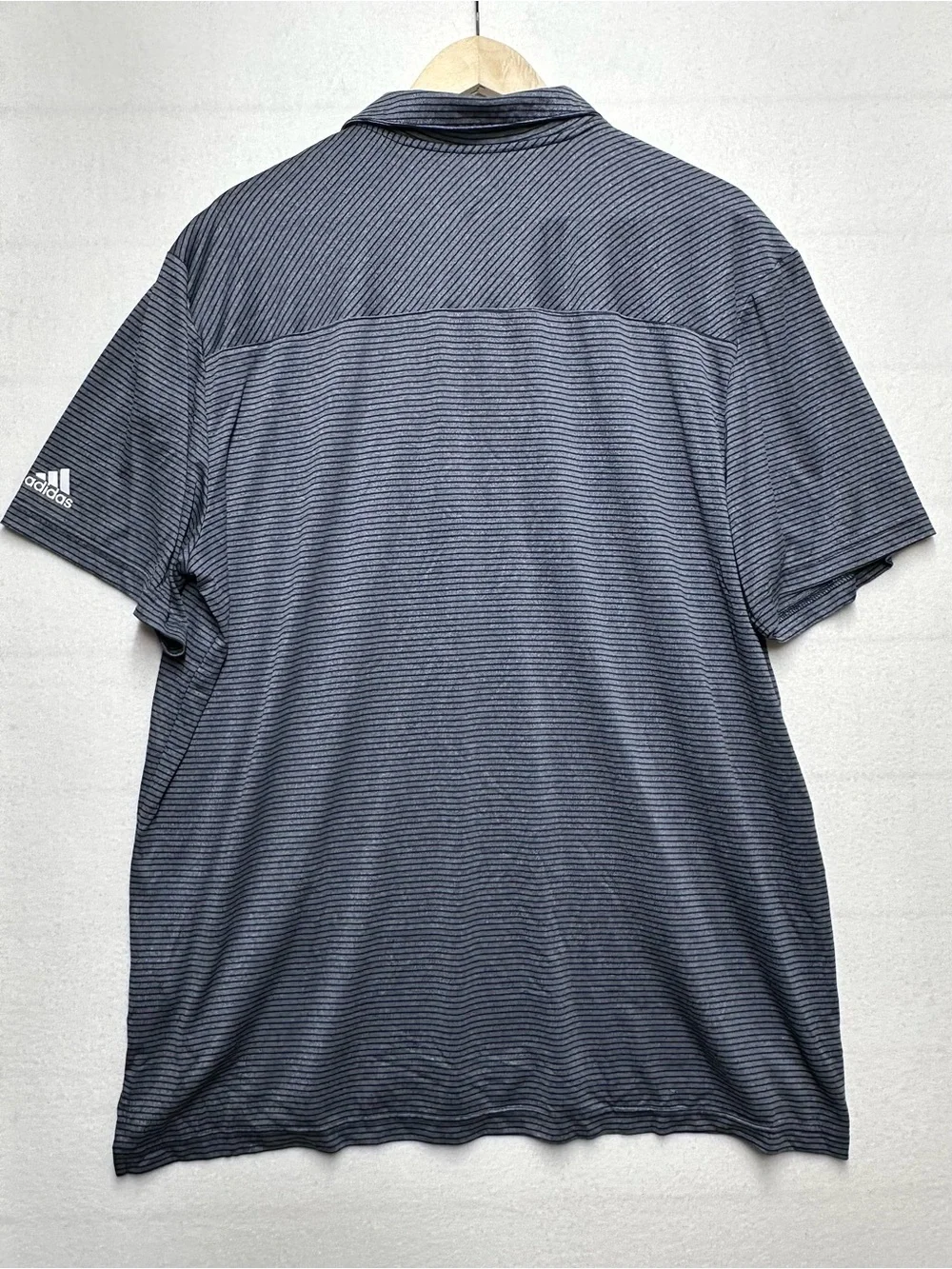 Adidas Golf Polo 2XL • Gray Stripe • Performance Climalite Shirt
